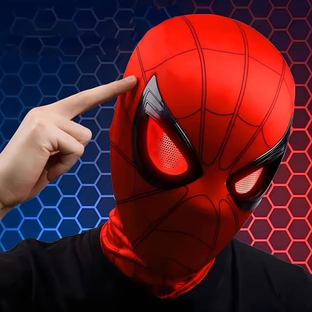 Tom Holland Spiderman Mask Red (With Remote)