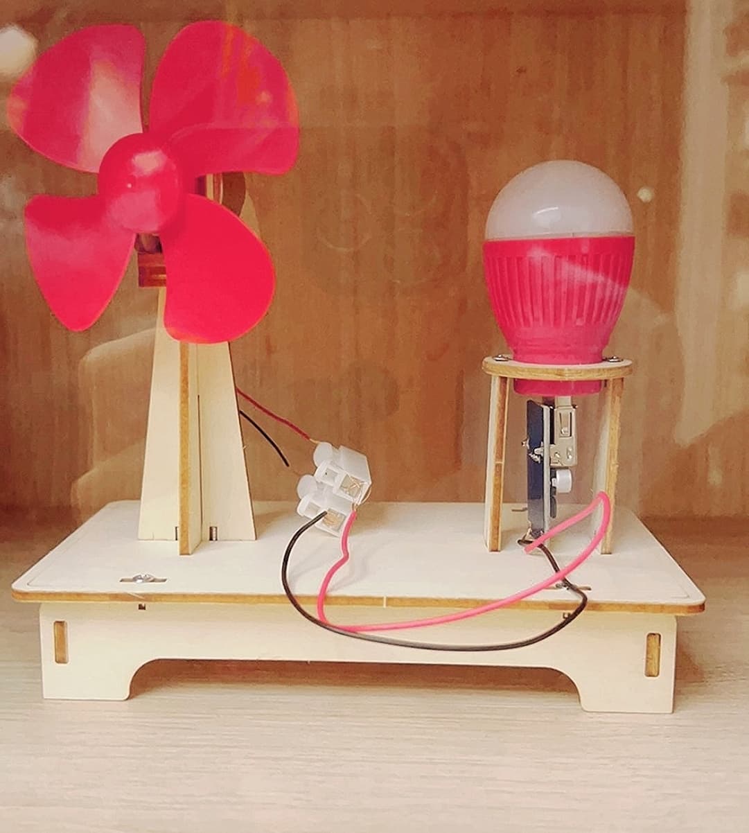 STEM DIY Wind Turbine with Light Bulb 3