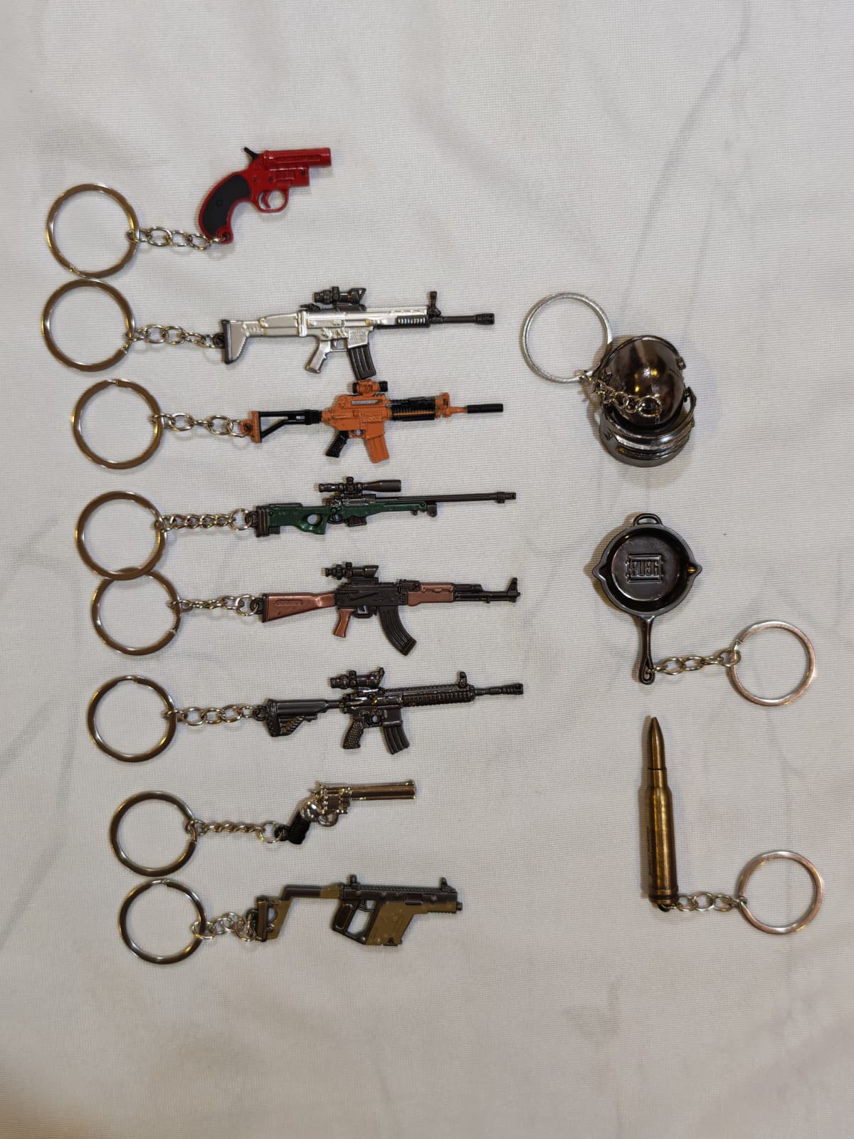 PUBG Weapons Metal Key Chain Ring 5